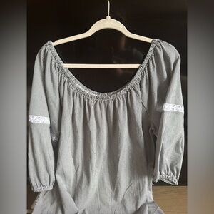 Striped Black and White Women's Top